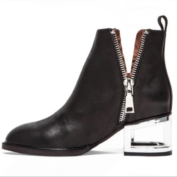 Ibiza Jeffrey Campbell black leather booties 8M - Picture 4 of 11